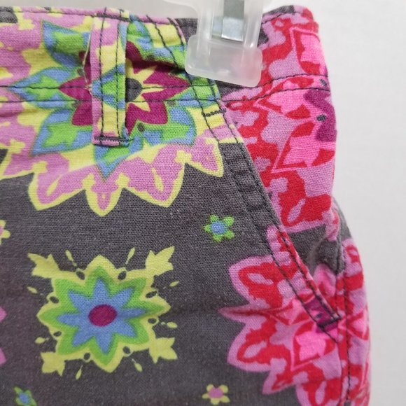 Old Navy shorts 14 Printed Linen Knight Time floral mandala print adjustable - Picture 4 of 16